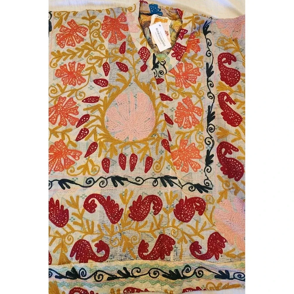 Kantha Bae Suzani Muu OS 0-22 NWT! Colorful Berries Flowers Boho Hippie Floral